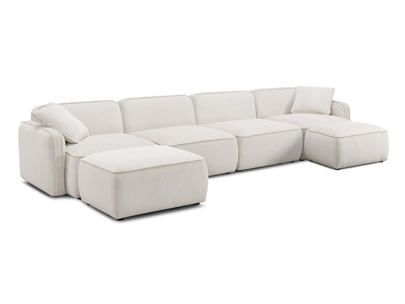 Travie 145.8" Wide Corduroy Velvet Modular U Sectional