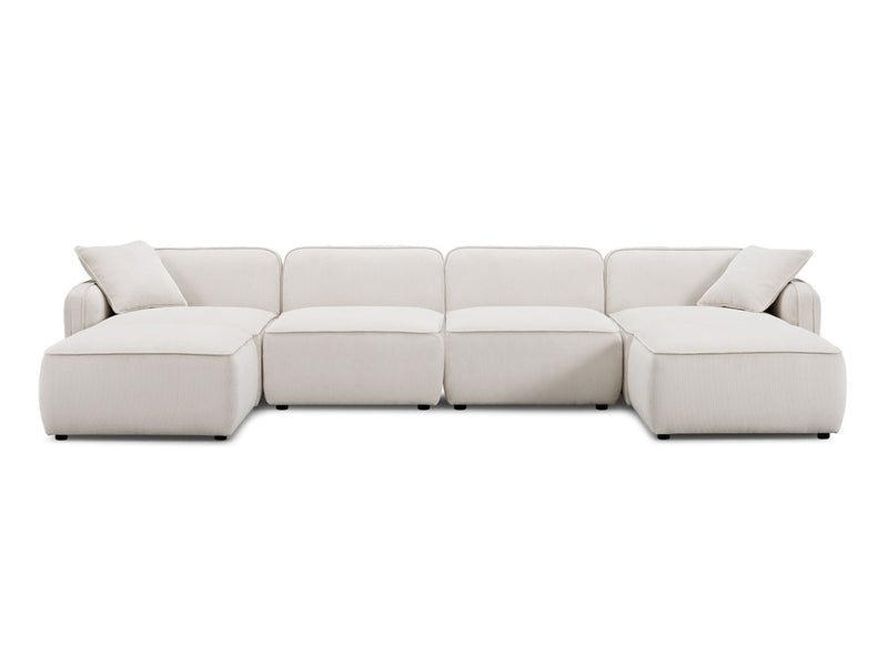 Travie 145.8" Wide Corduroy Velvet Modular U Sectional