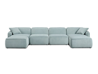 Travie 145.8" Wide Corduroy Velvet Modular U Sectional