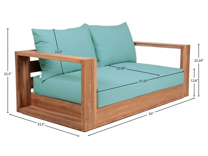 Tulum 63" Wide Patio Loveseat