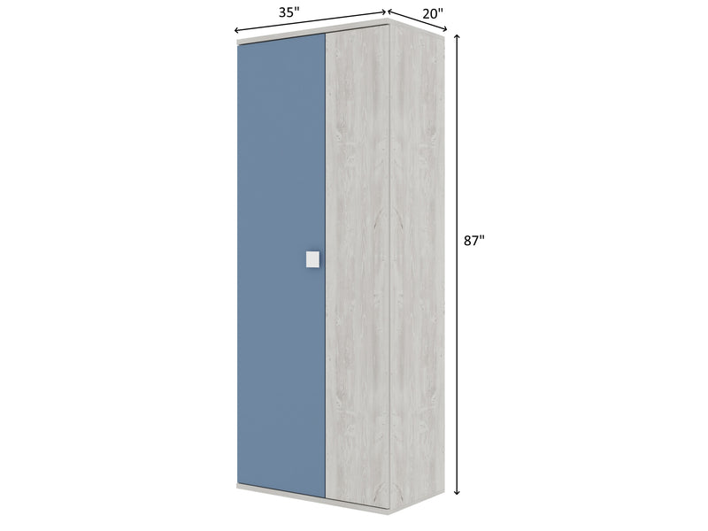 Jazz 35" Wide 2 Door Wardrobe