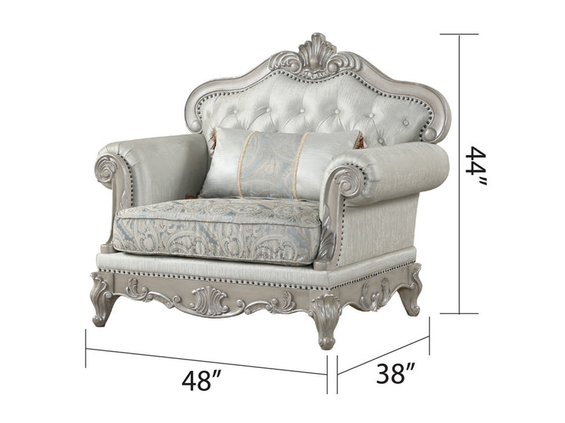 Tuscan 48" Wide Tufted Traditional Armchair