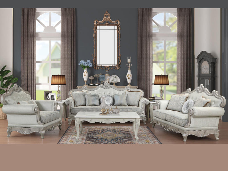 Tuscan 90" Wide Tufted Traditional Sofa