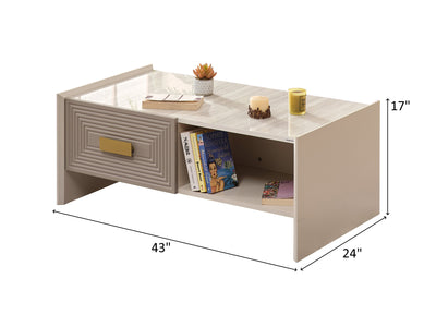 Urla 43" Wide Coffee Table