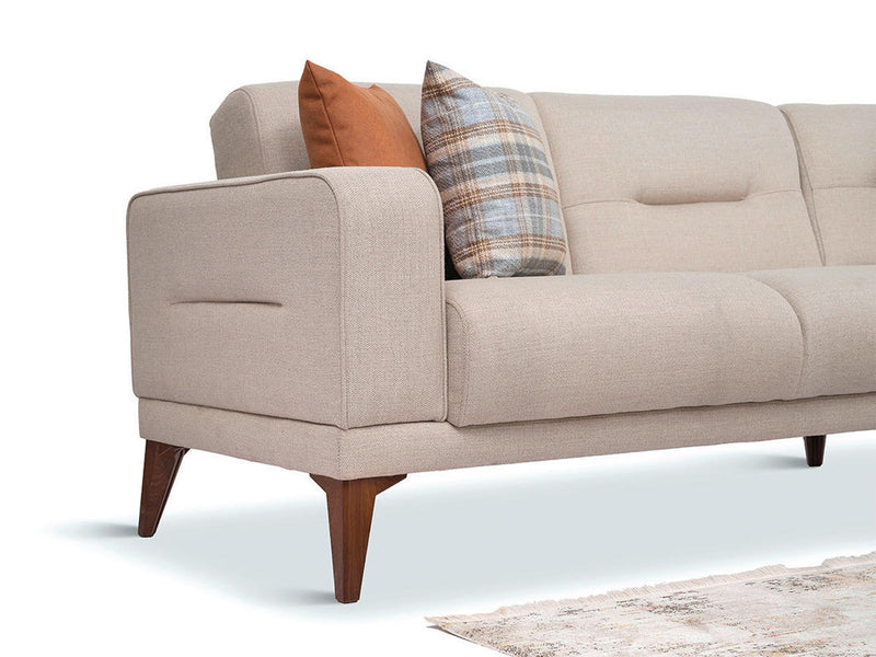 Vegas Ottoman 123.6" / 100.3" Wide Convertible Sectional
