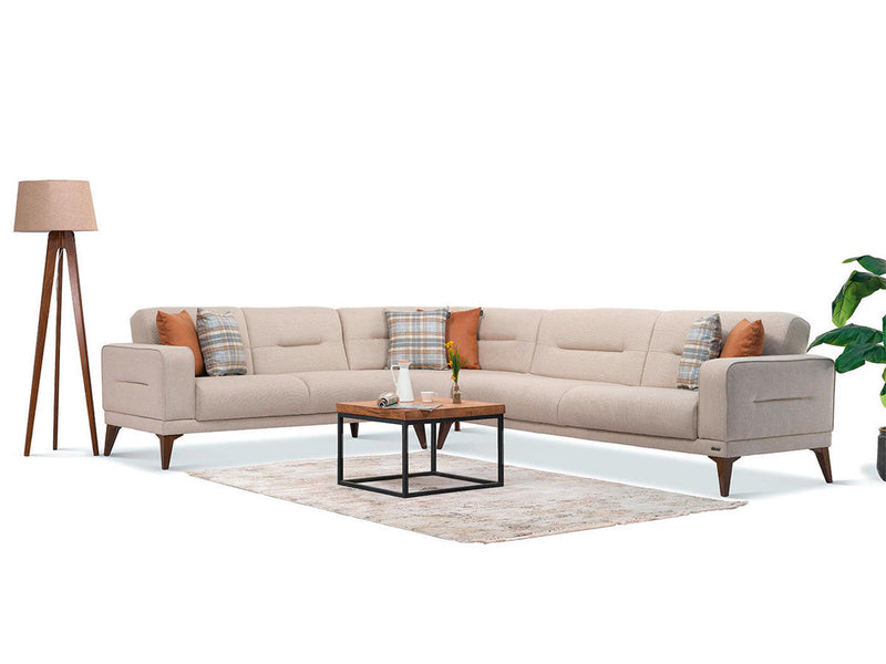 Vegas Ottoman 123.6" / 100.3" Wide Convertible Sectional