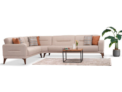 Vegas Ottoman 123.6" / 100.3" Wide Convertible Sectional