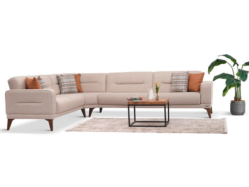 Vegas Ottoman 123.6" / 100.3" Wide Convertible Sectional
