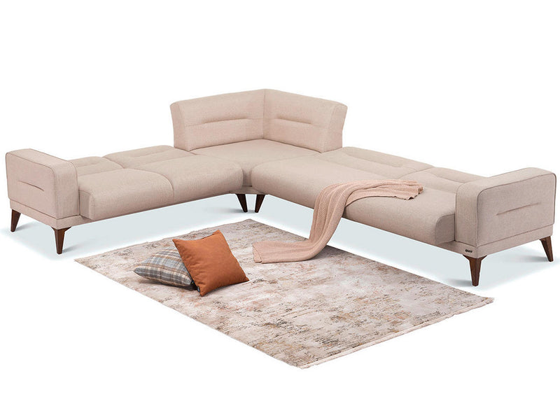 Vegas Ottoman 123.6" / 100.3" Wide Convertible Sectional