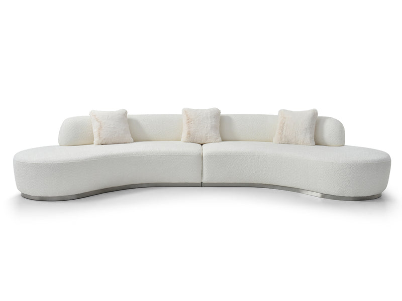 Perlaa 150" Wide Oval Sectional