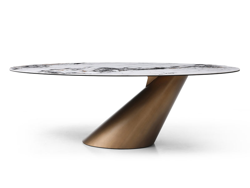 Alondra 94" Wide Marble Dining Table