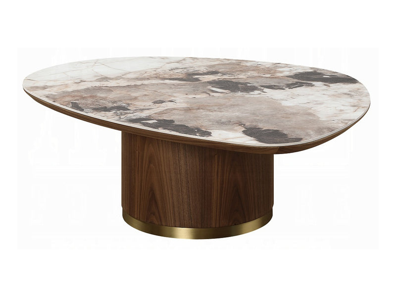 Willene 43" Wide Ceramic Top Coffee Table