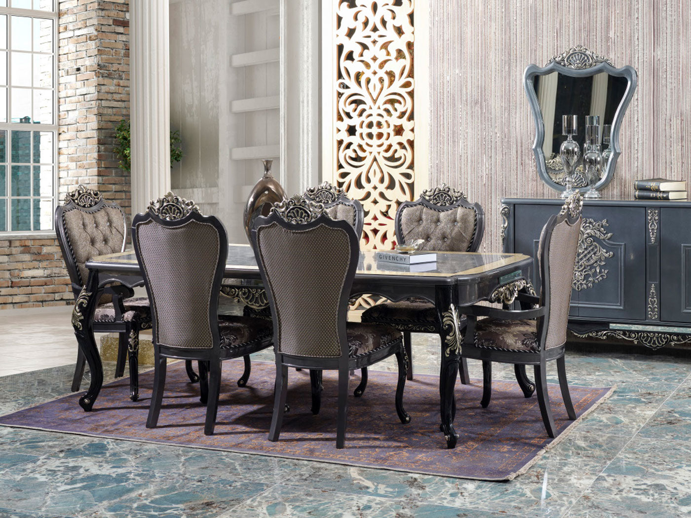 8 person marble online dining table